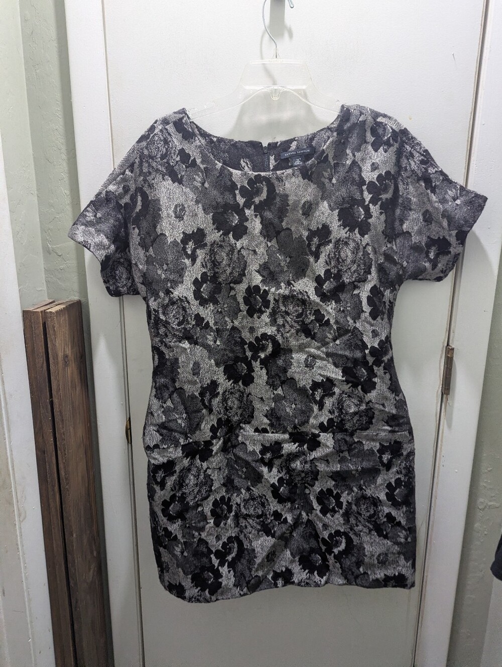 Banana Republic Size 14 Dress black And Silver